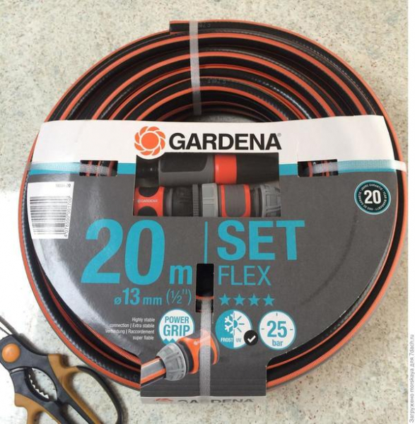 Шланг GARDENA FLEX 13 с комплектом для полива оправдал ожидания!